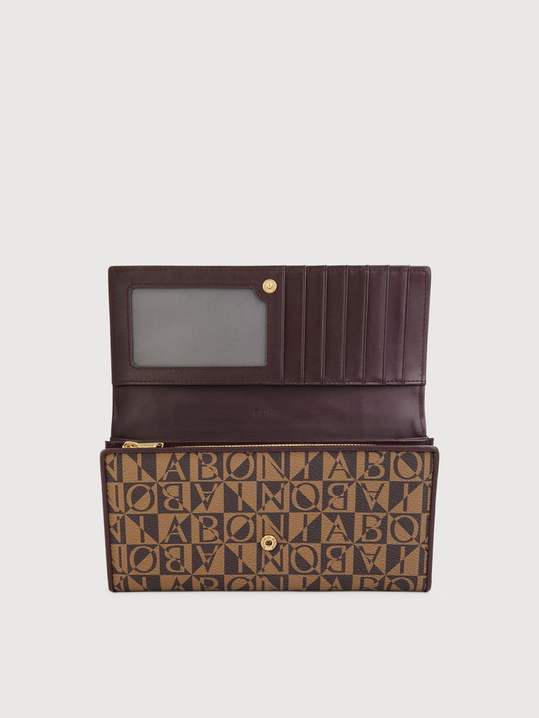 Aurelia Monogram Trifold Long Wallet - BONIA