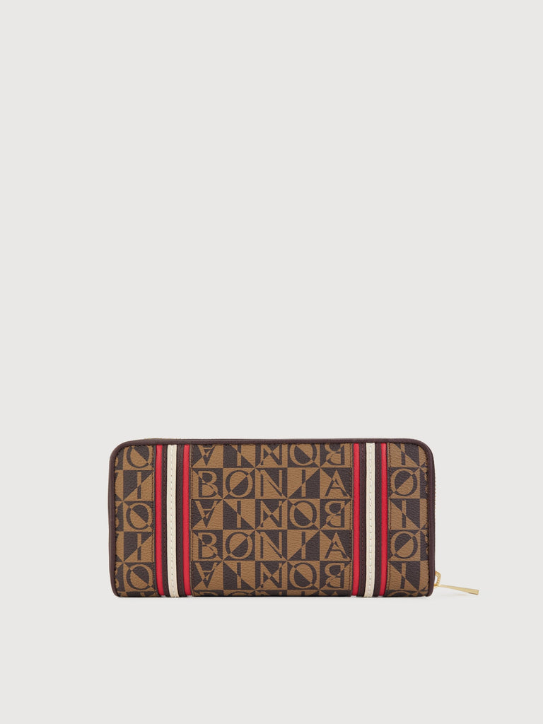 Aurelia Monogram Zipper Long Wallet - BONIA