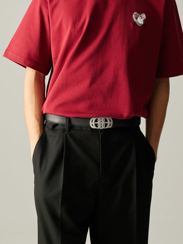 Emeric Leather Belt with Silver Pin Buckle Belt - BONIA