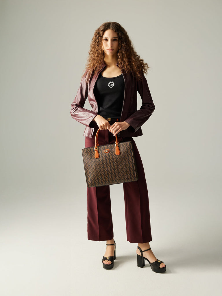 La Luna Large Monogram Tote Bag - BONIA