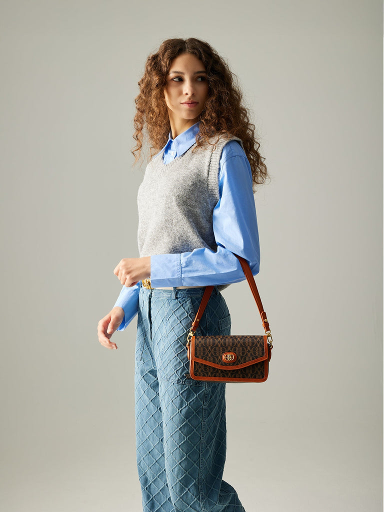 La Luna Monogram Crossbody Bag - BONIA