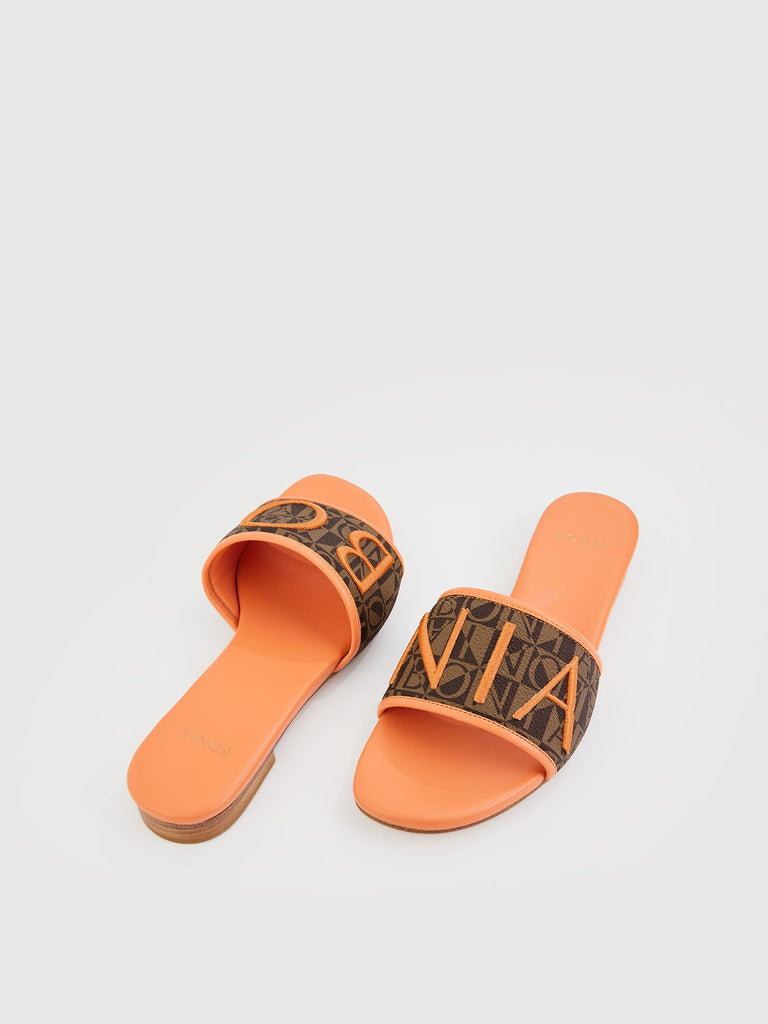 Mare Monogram Slide Sandals - BONIA