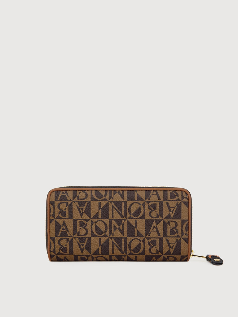 Milagros Monogram Zipper Long Wallet - BONIA