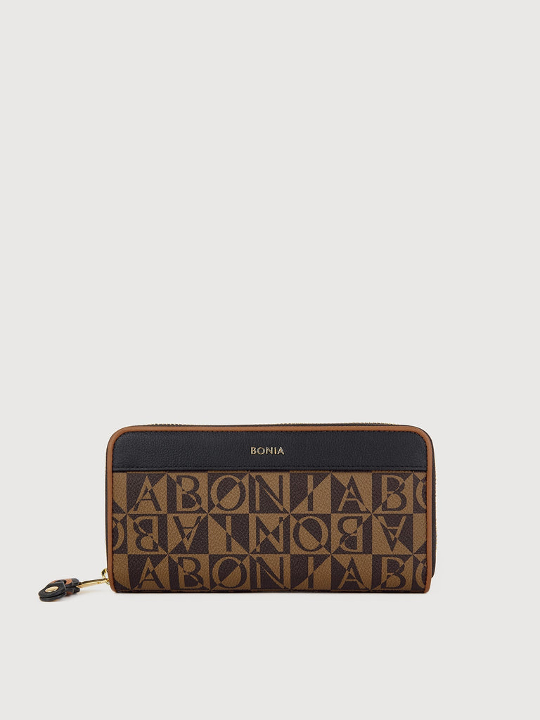 Milagros Monogram Zipper Long Wallet - BONIA