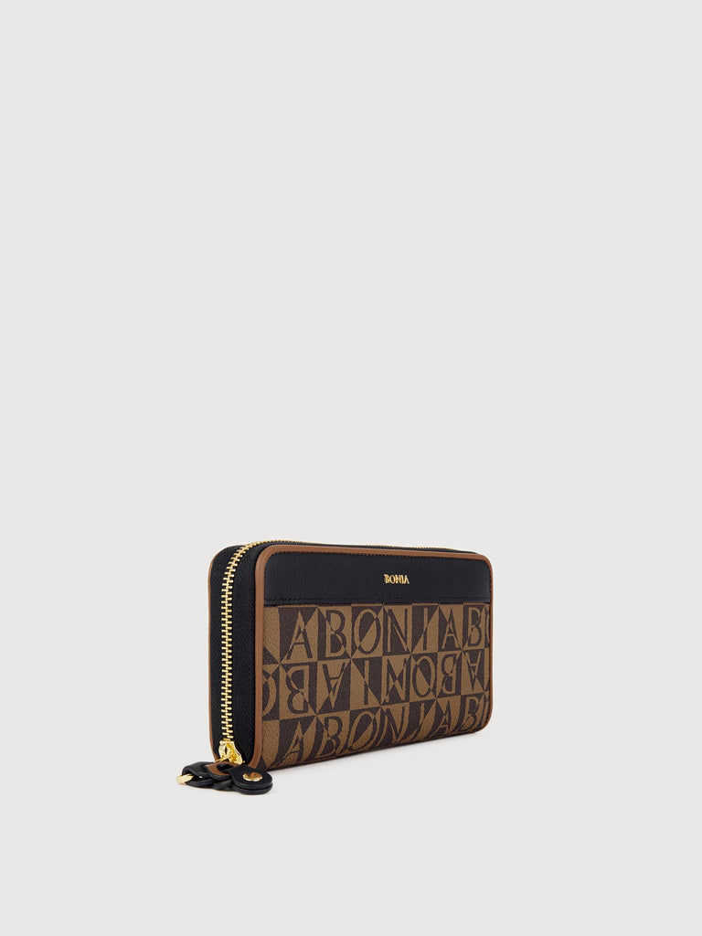 Milagros Monogram Zipper Long Wallet - BONIA