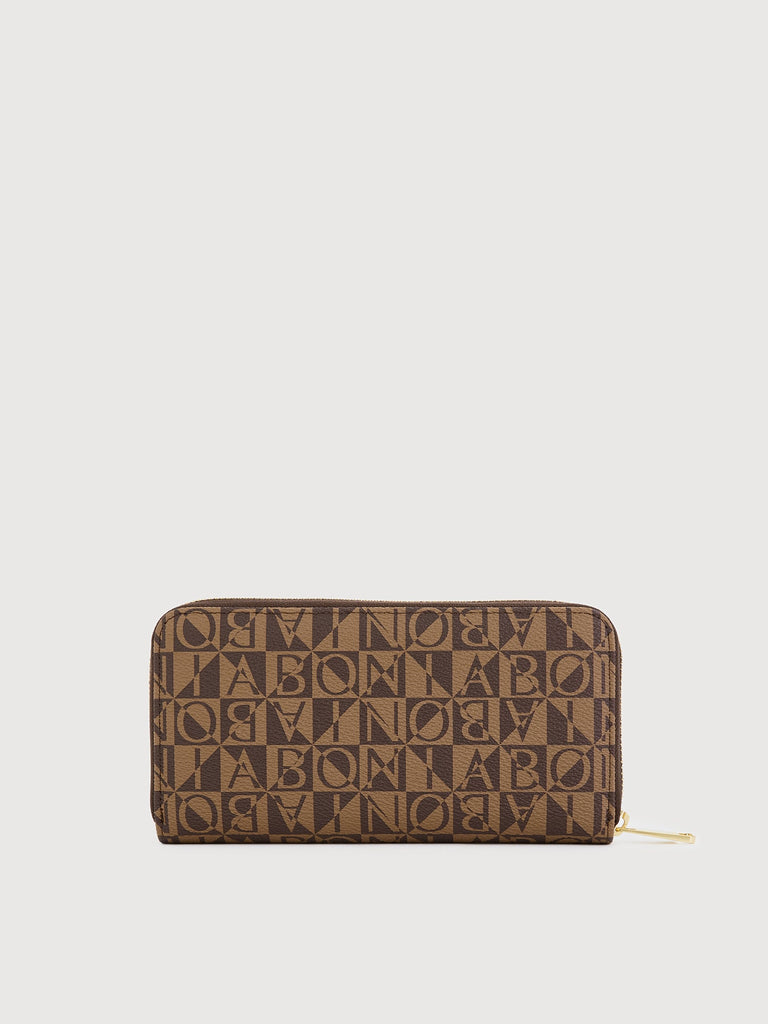 Monogram Zipper Long Wallet - BONIA