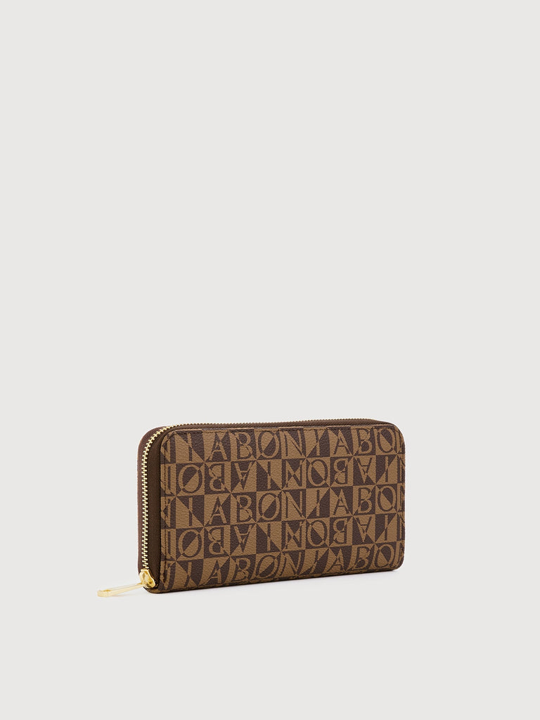Monogram Zipper Long Wallet - BONIA