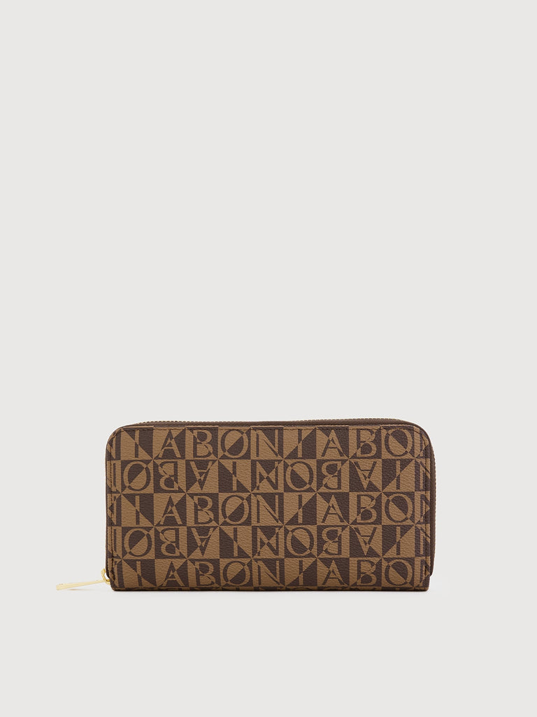 Monogram Zipper Long Wallet - BONIA