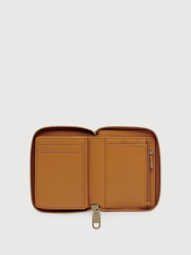 Monogram Zipper Short Wallet - BONIA