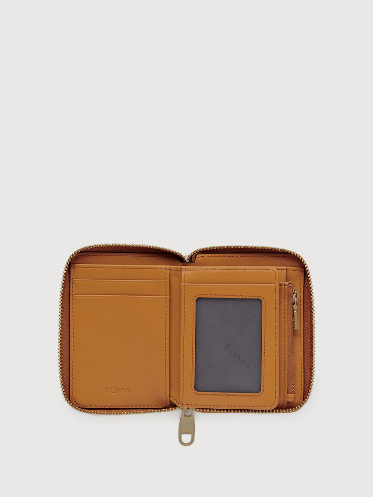 Monogram Zipper Short Wallet - BONIA