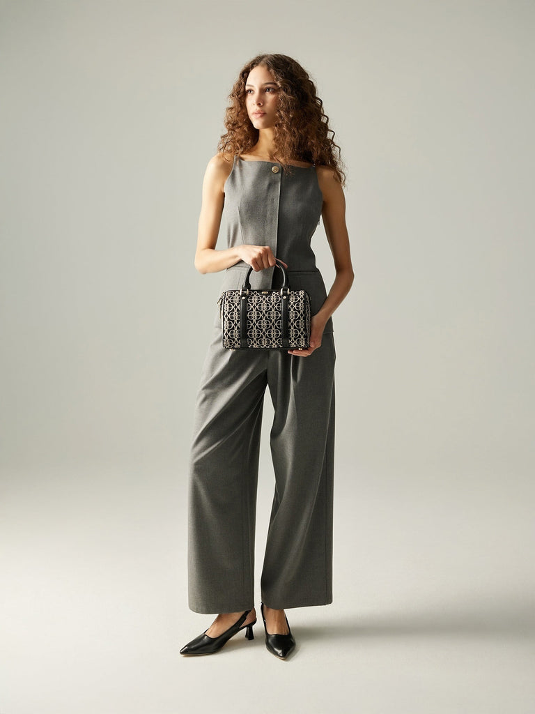 Nadia Monogram Satchel Bag - BONIA