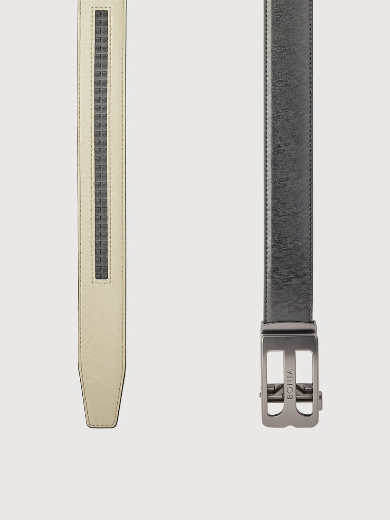 Beno Non-Reversible Leather Belt with Gunmetal Auto Lock Buckle - BONIA