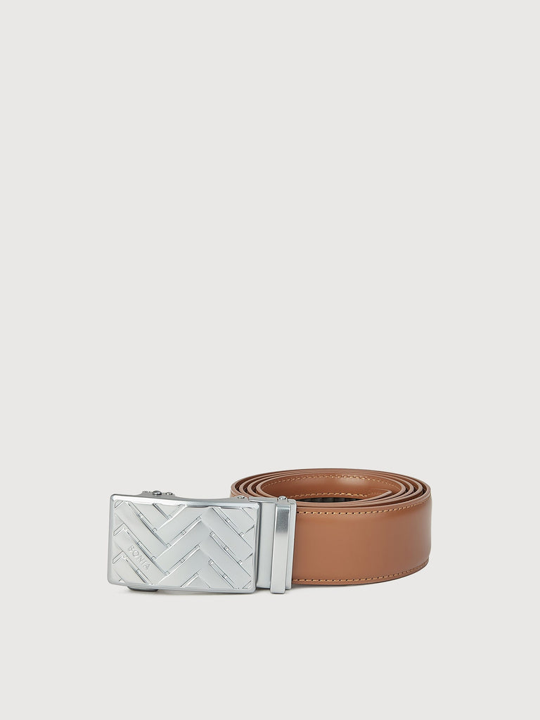 Beno Non-Reversible Leather Belt with Nickle Auto Lock Buckle - BONIA