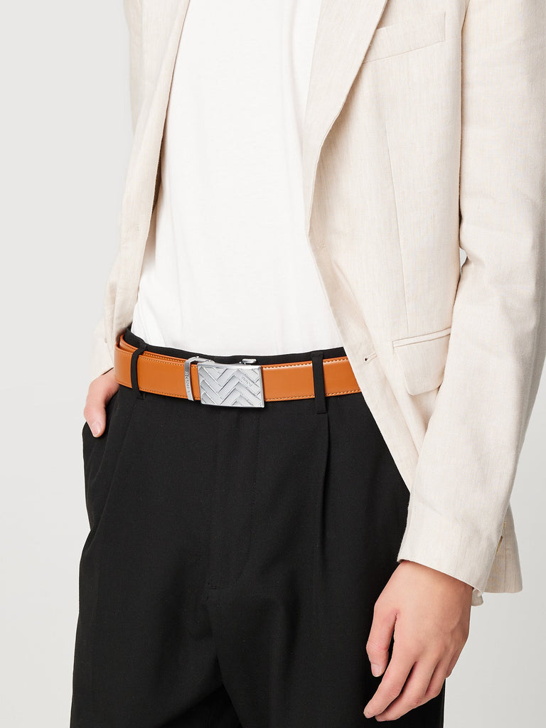 Beno Non-Reversible Leather Belt with Nickle Auto Lock Buckle - BONIA