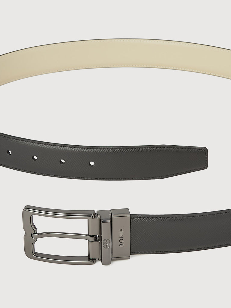 Colt Reversible Leather Belt with Gunmetal Buckle - BONIA