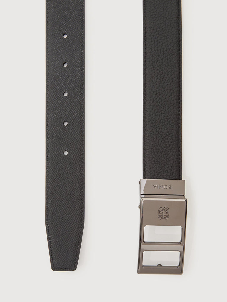 Colt Reversible Leather Belt with Neu-B Gunmetal Buckle - BONIA