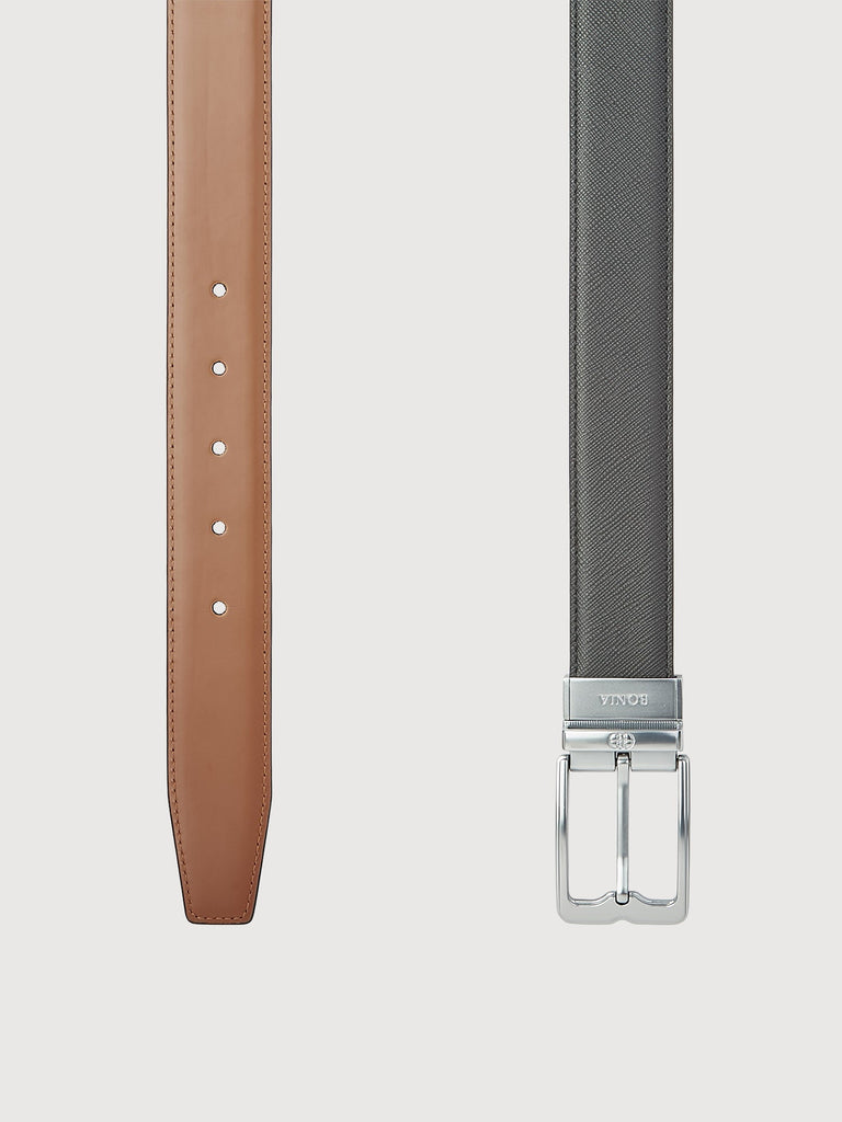 Colt Reversible Leather Belt with Nickel Buckle - BONIA