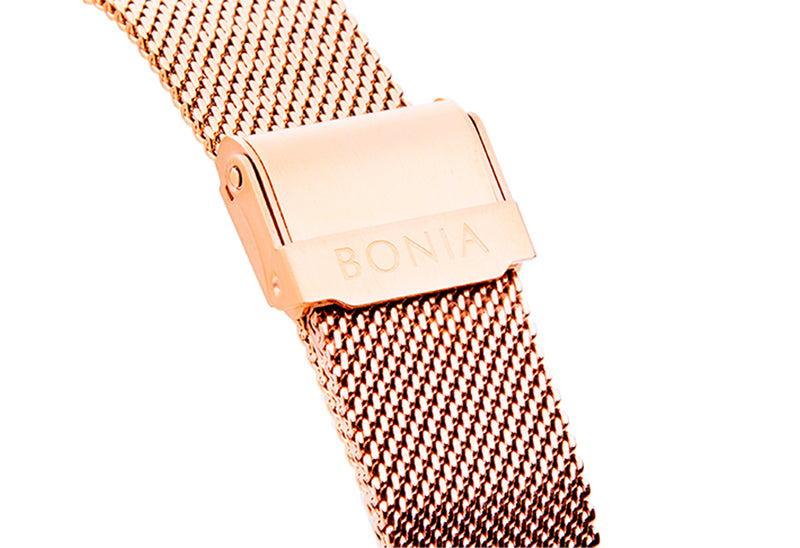 Rose Gold with Silver Sunray Carmel Men's Watch