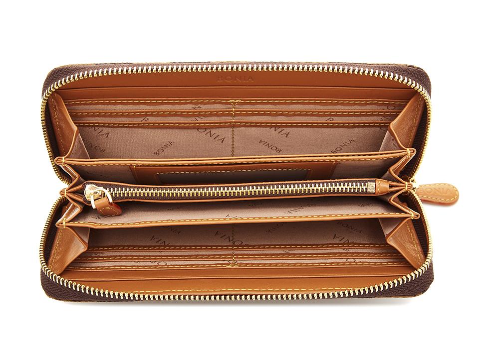 Monogram Modello Zipperd Long Wallet - Bonia