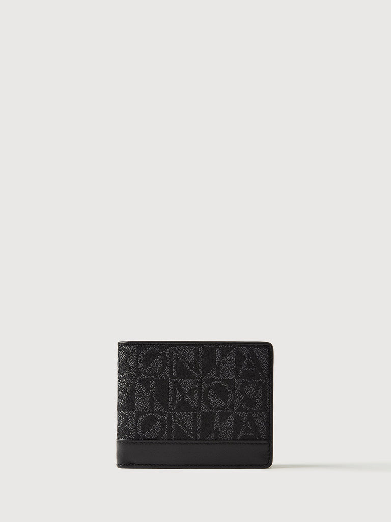 Nathan Monogram Flap Cards Wallet with Coin Compartment - BONIA