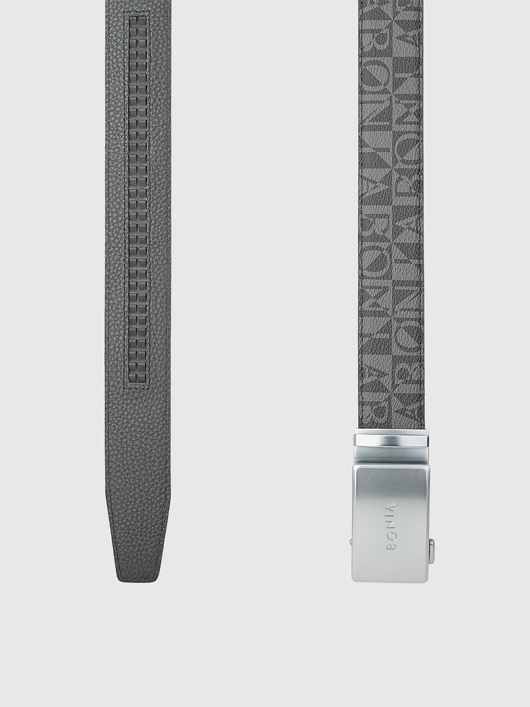 Nello Monogram Reversible Leather Belt with Auto Lock Buckle - BONIA