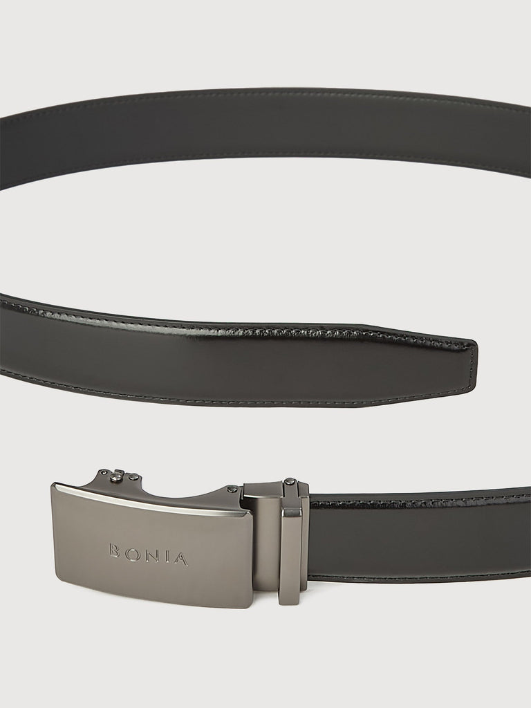 Nello Sirp Leather Belt with Gunmetal Auto Lock Buckle - BONIA